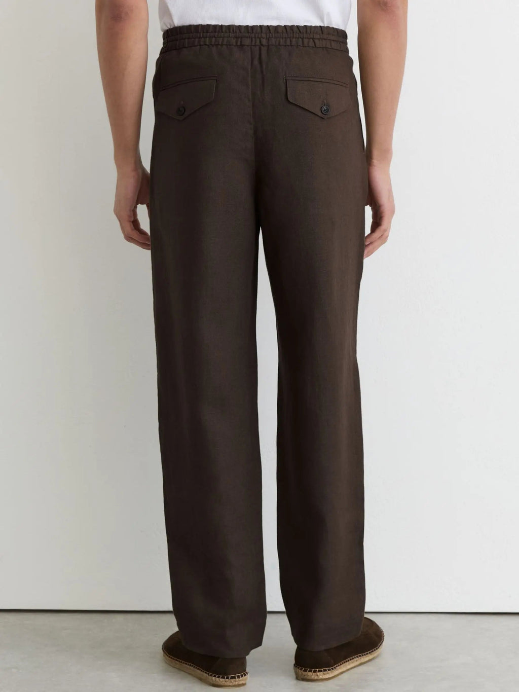 Washed Linen Trousers, Relaxed Fit