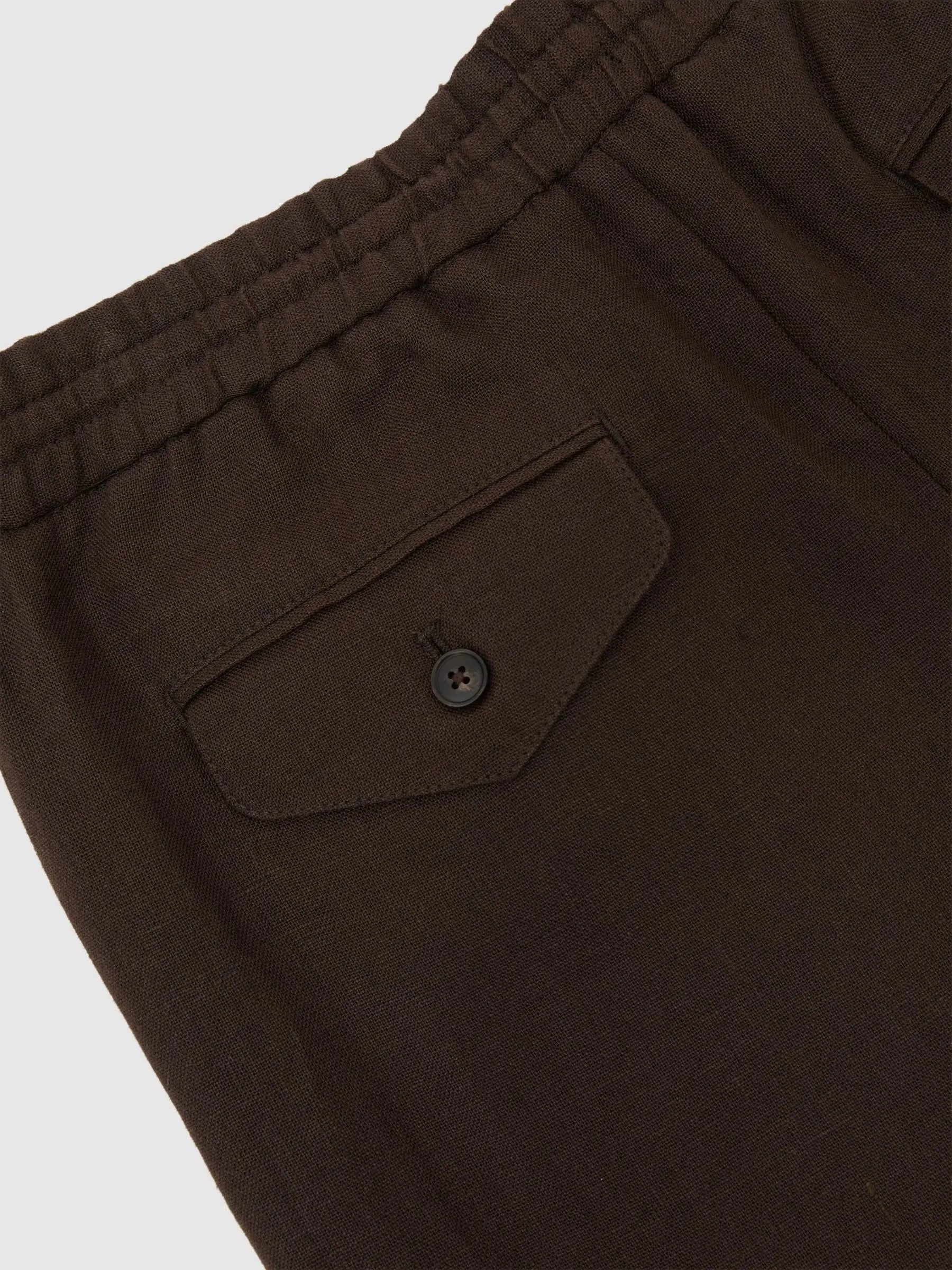 Washed Linen Trousers, Relaxed Fit