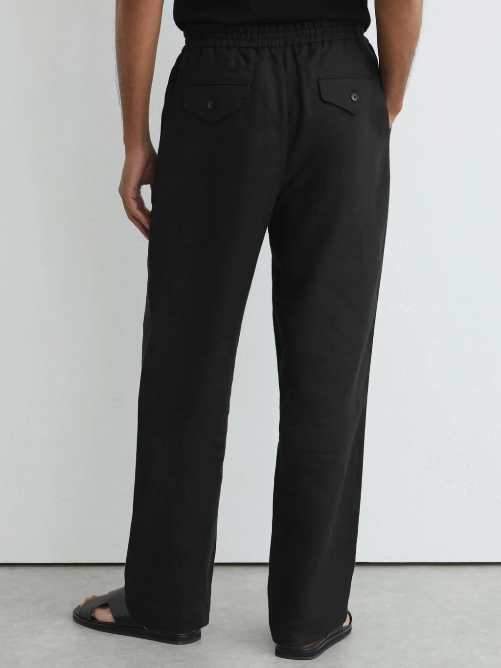 Washed Linen Trousers, Relaxed Fit