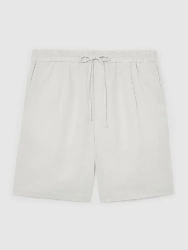 Linen Shorts, Drawstring Waist