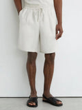 Linen Shorts, Drawstring Waist