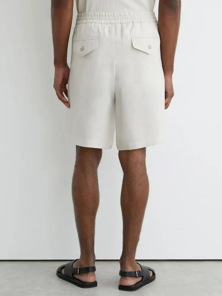 Linen Shorts, Drawstring Waist