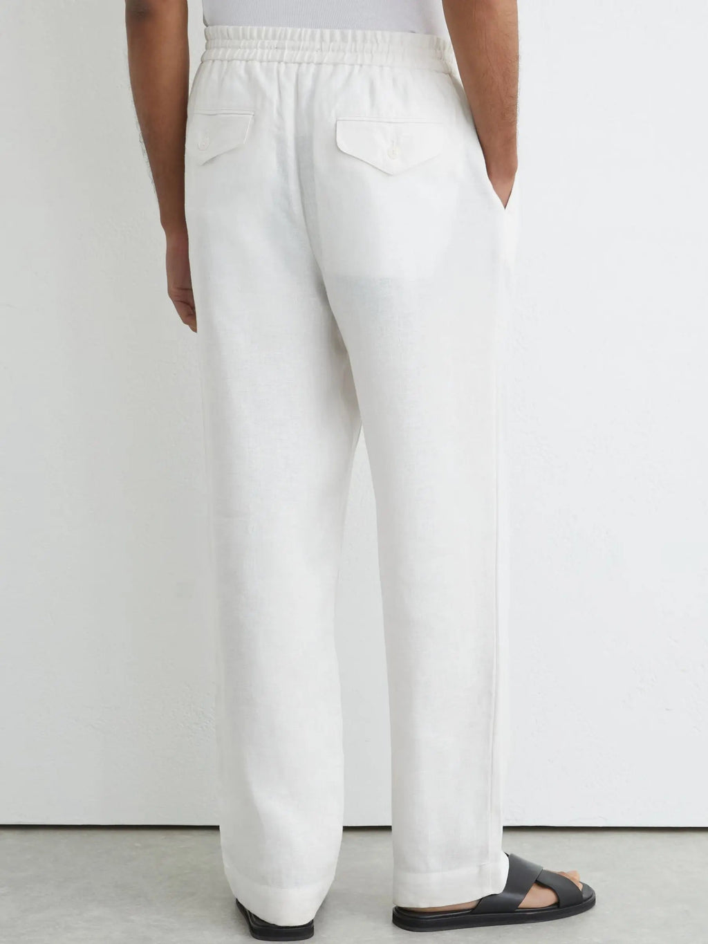 Washed Linen Trousers, Relaxed Fit