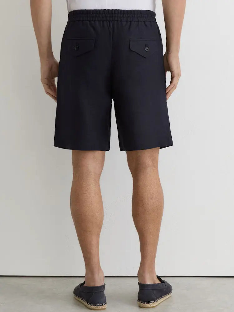 Linen Shorts, Drawstring Waist