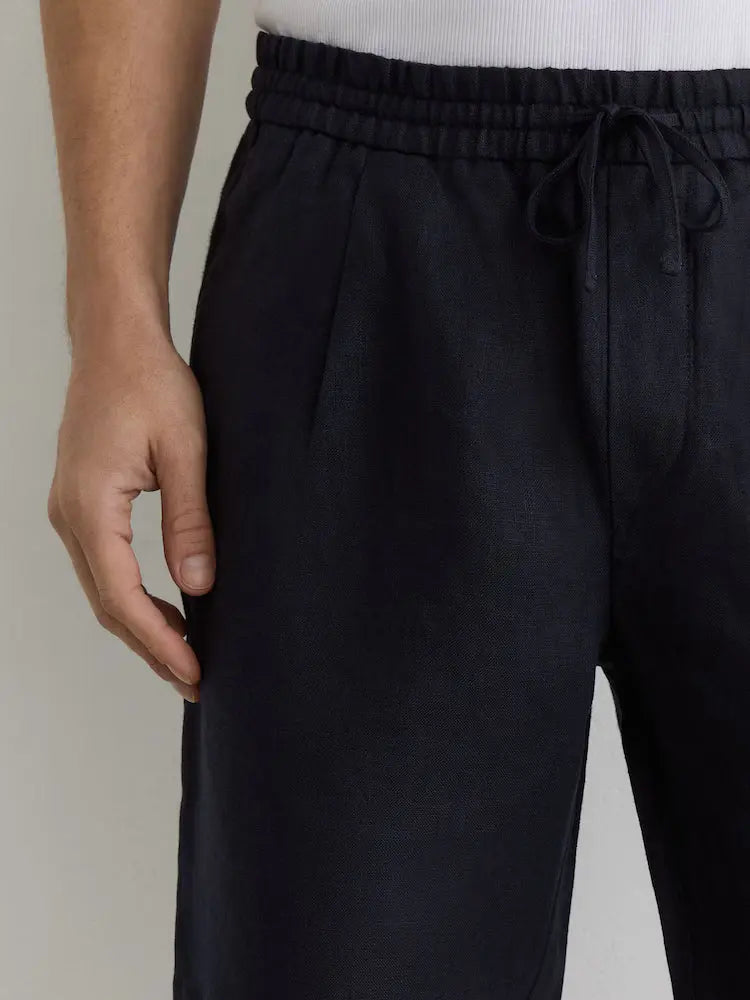 Linen Shorts, Drawstring Waist