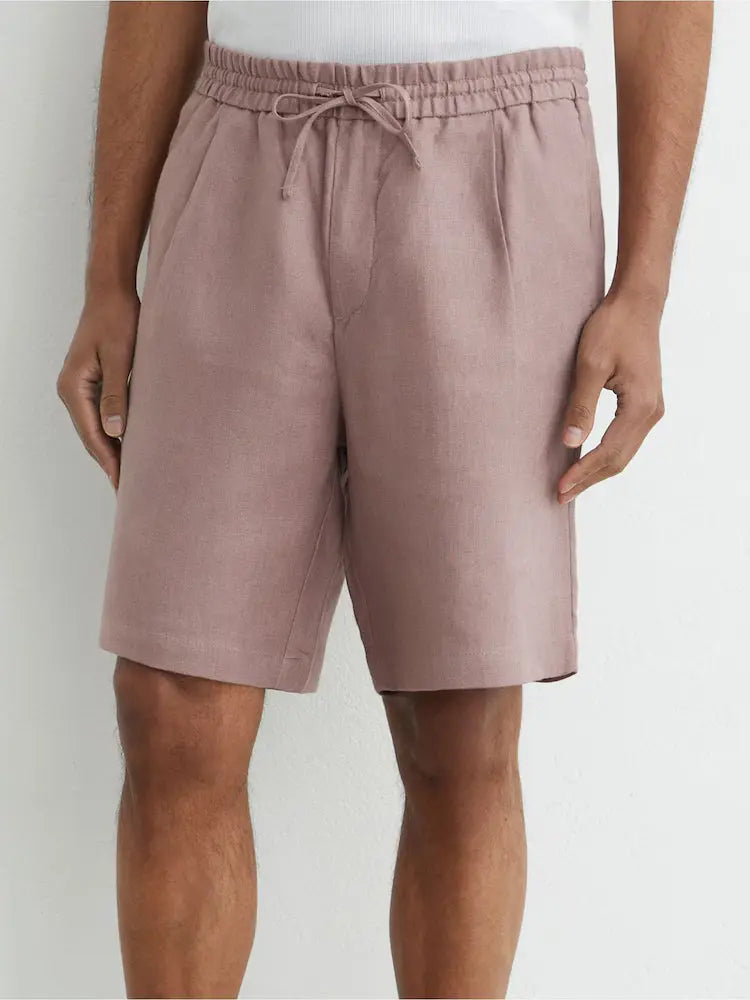 Linen Shorts, Drawstring Waist