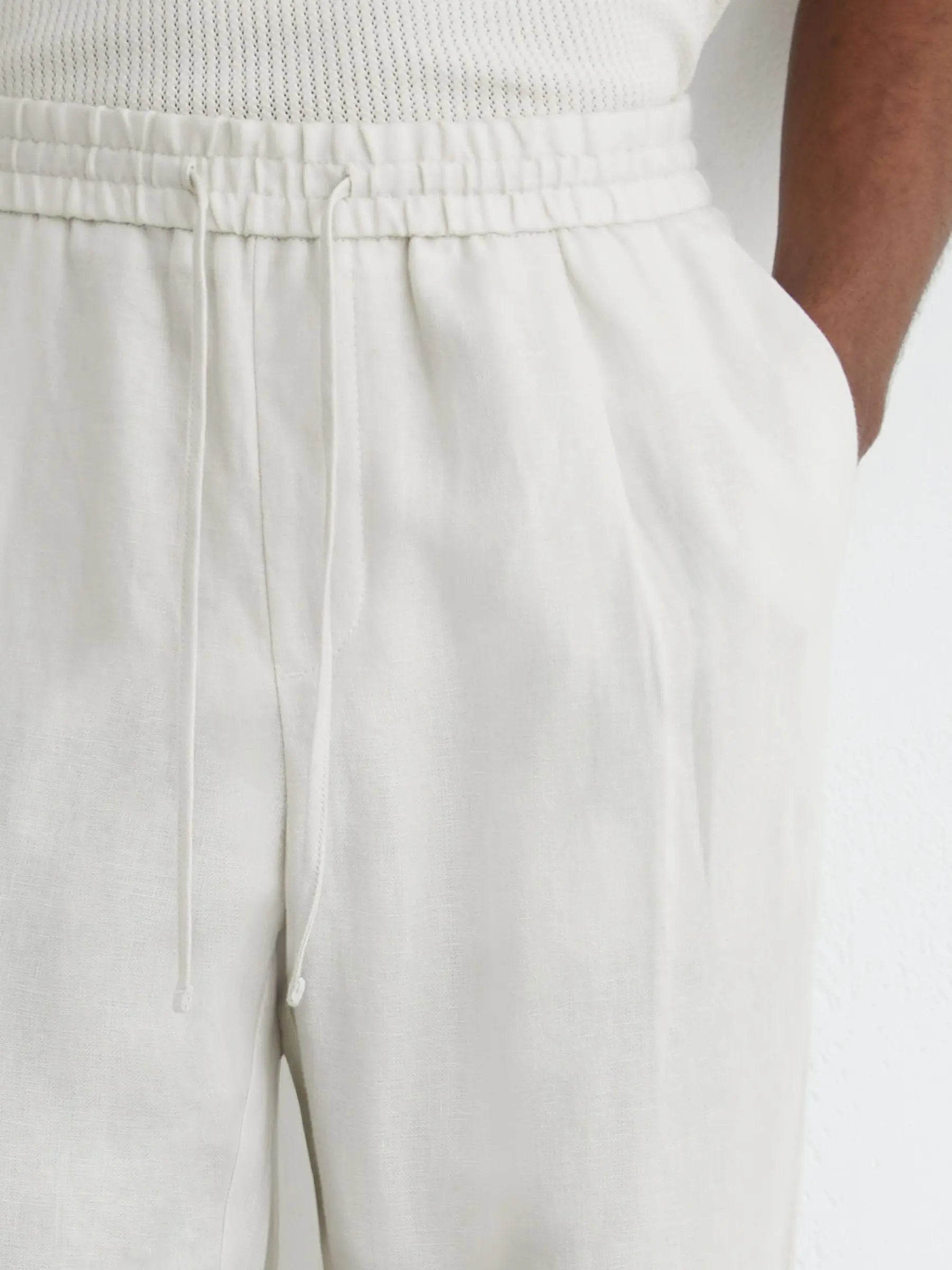 Washed Linen Trousers, Relaxed Fit