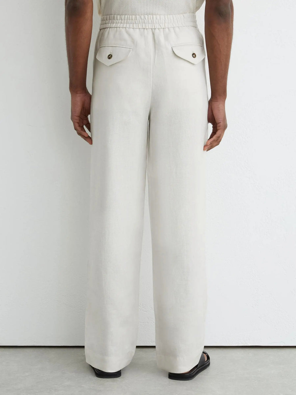 Washed Linen Trousers, Relaxed Fit