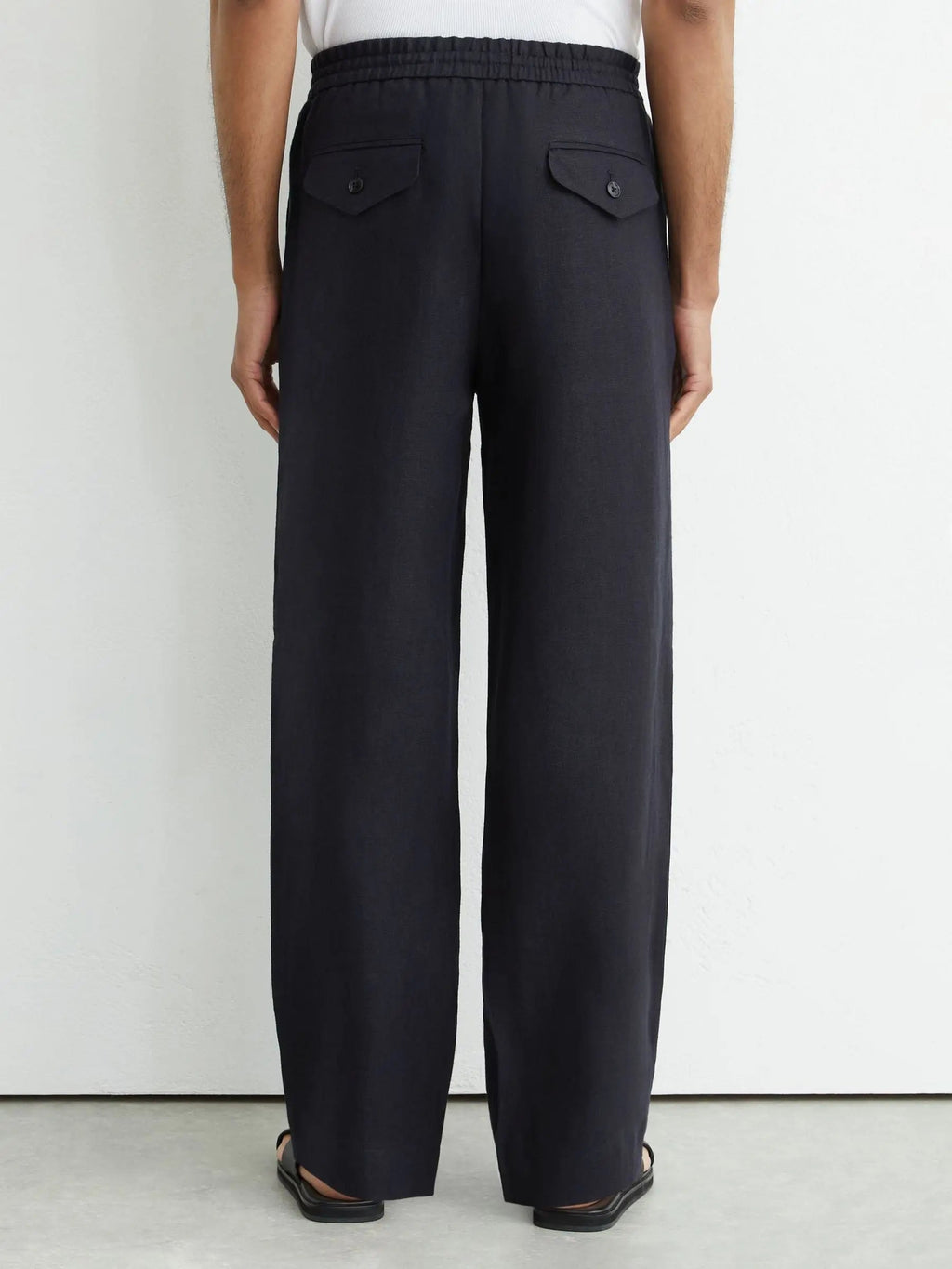 Washed Linen Trousers, Relaxed Fit