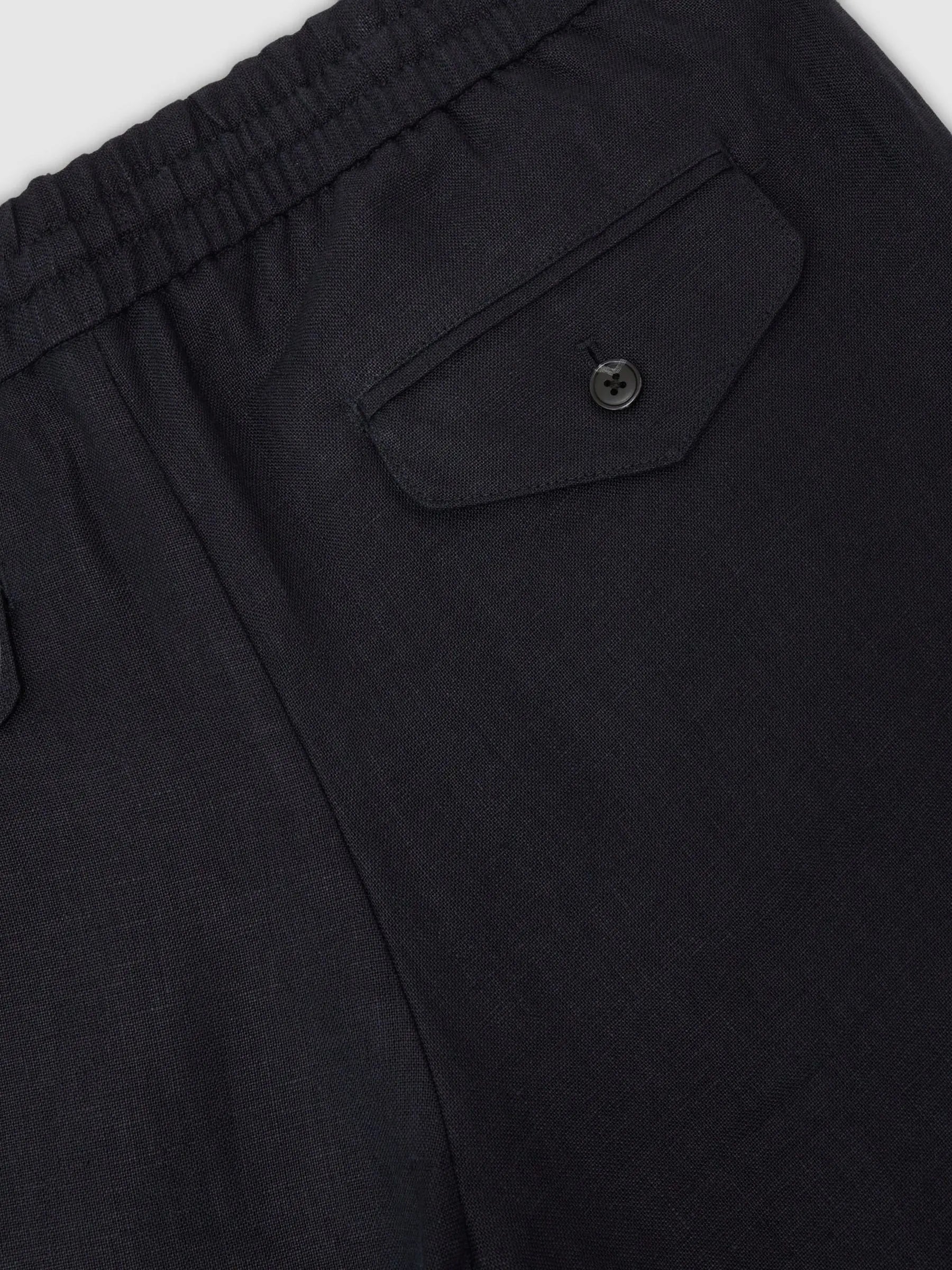 Washed Linen Trousers, Relaxed Fit