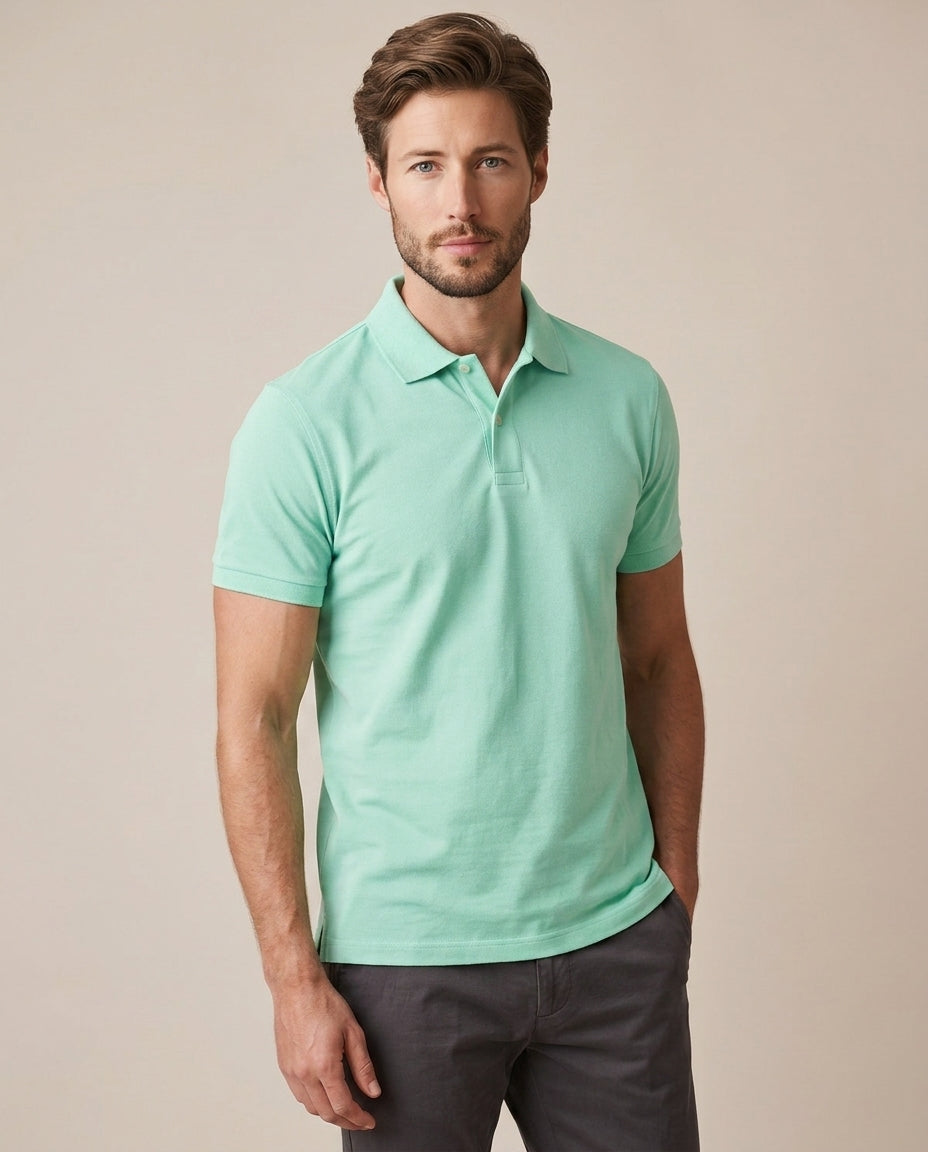 Everyday Cotton Polo - Mint Green