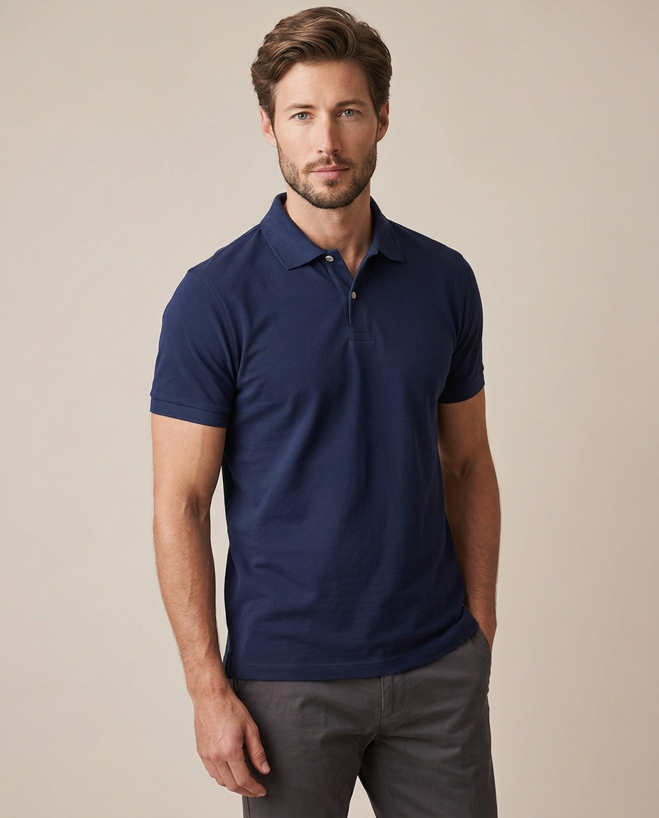 Everyday Cotton Polo - Blue