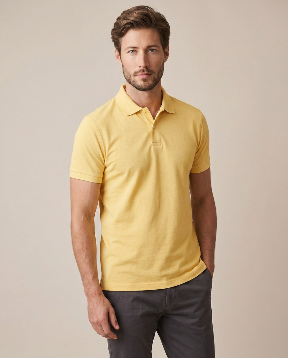 Everyday Cotton Polo - Soft Yellow