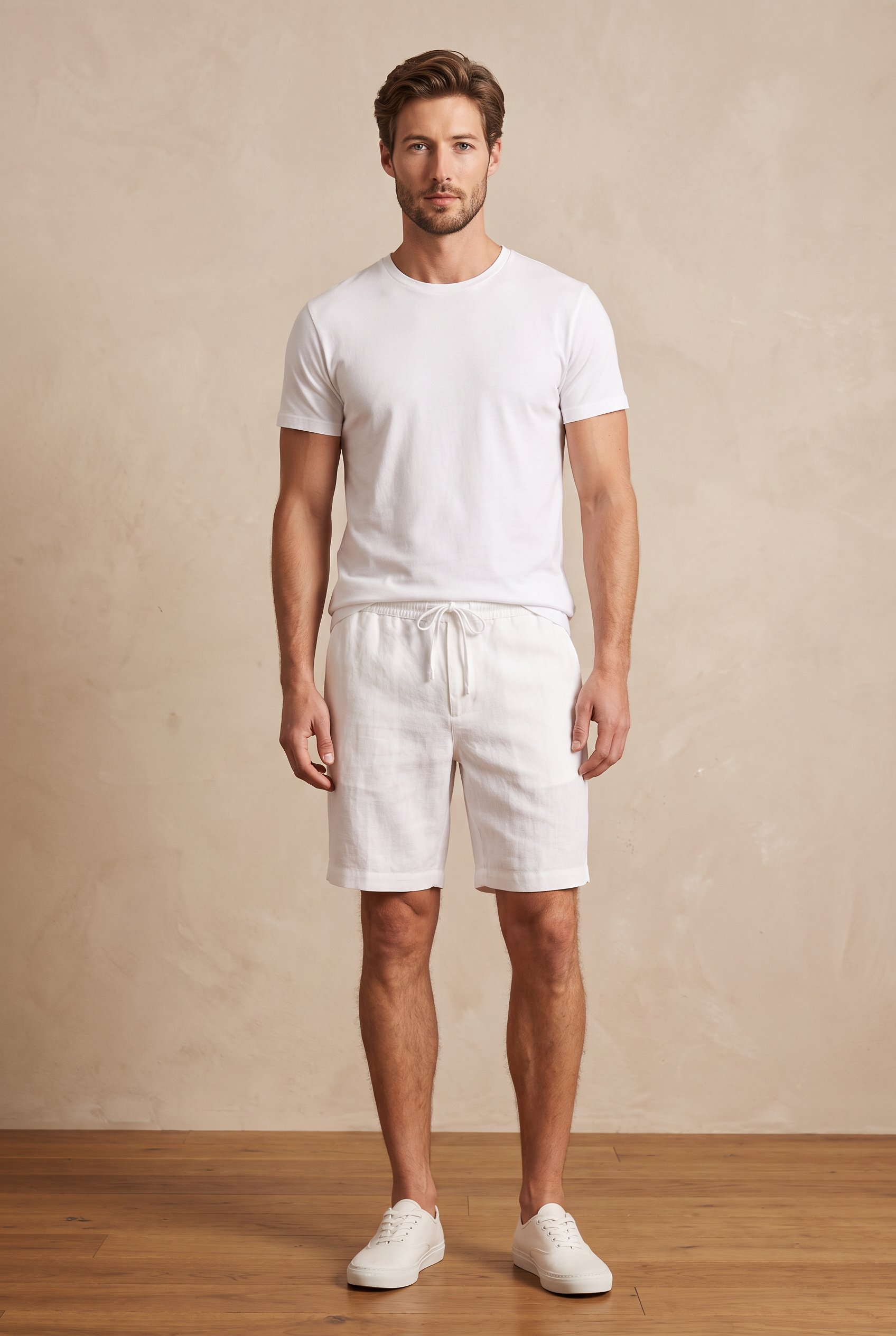 Linen Shorts - White
