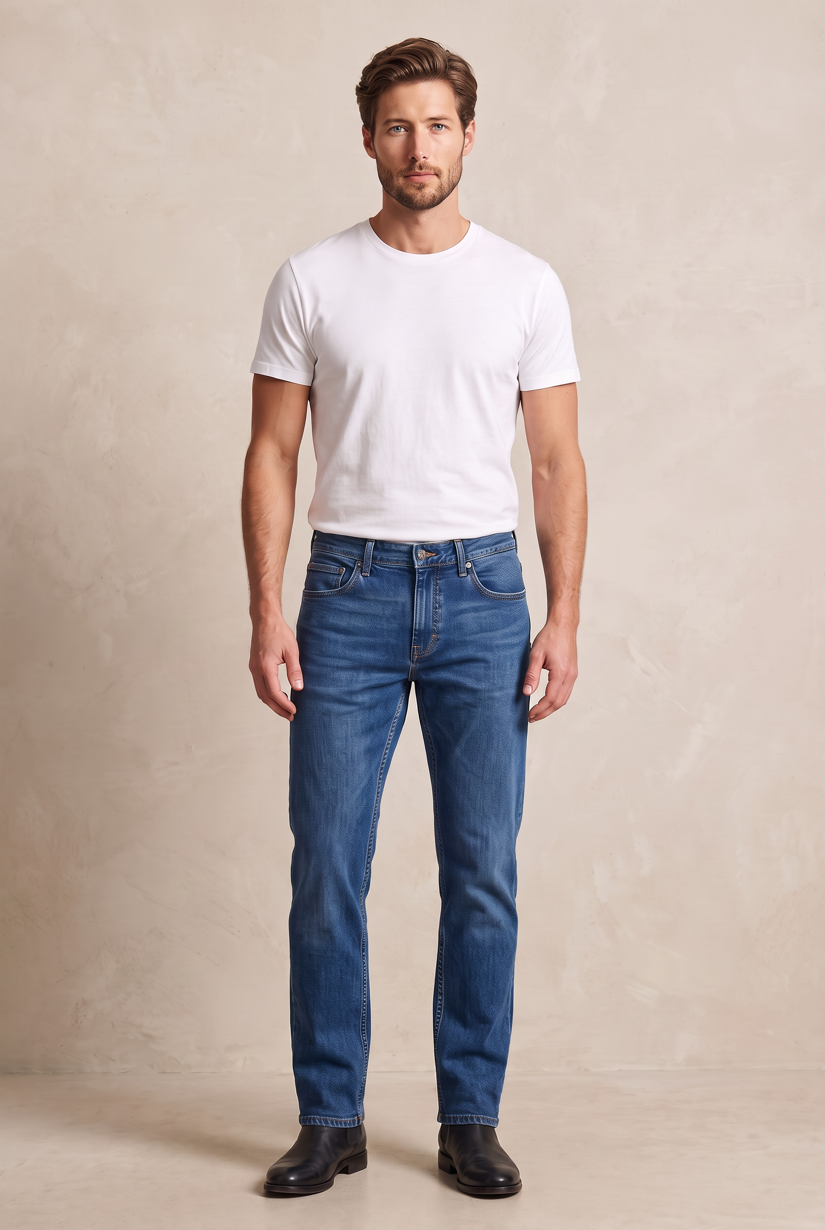Five-Pocket Colored Denim - Denim Blue