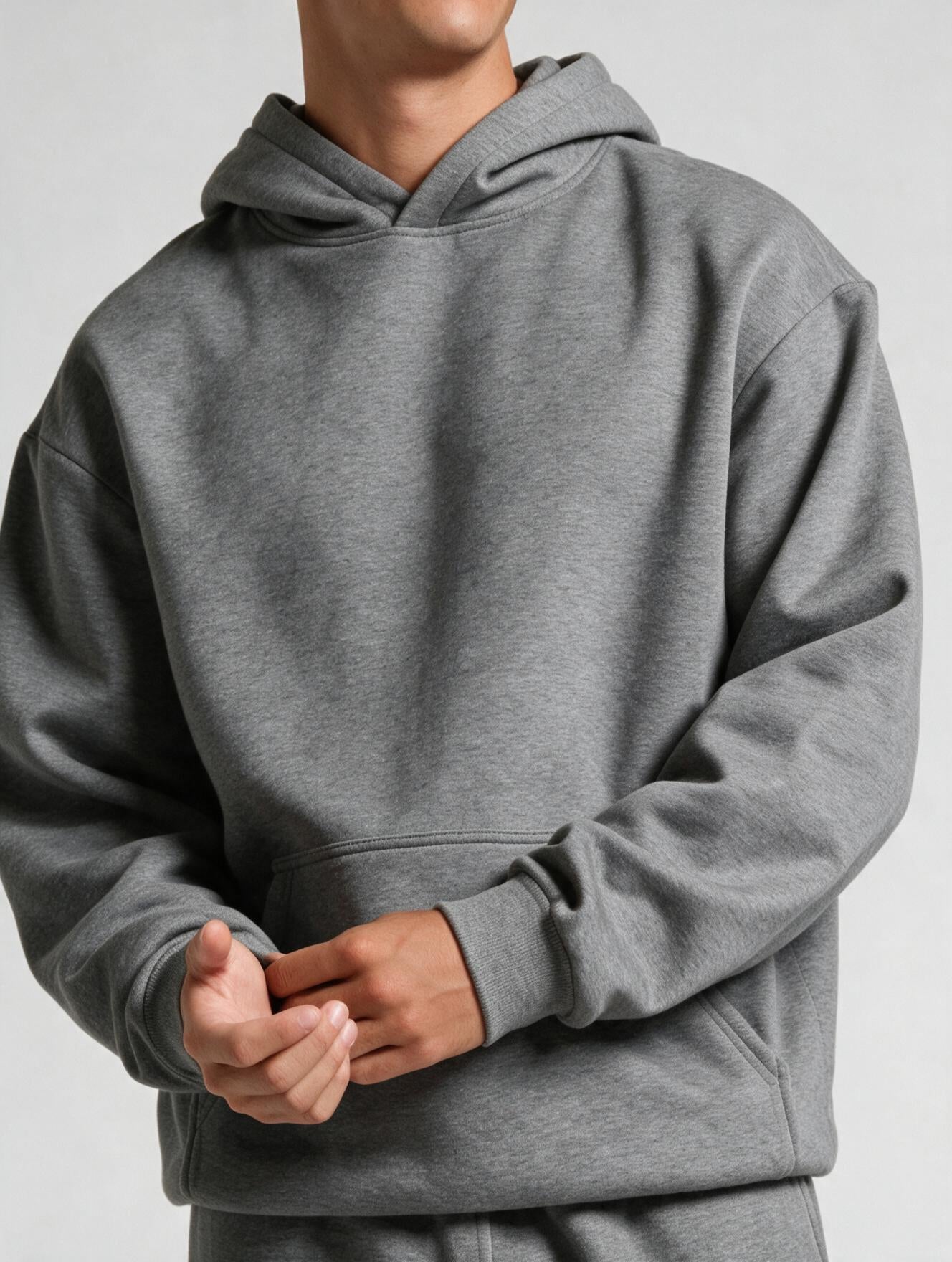 Heavyweight Hoodie - Grey - fixed