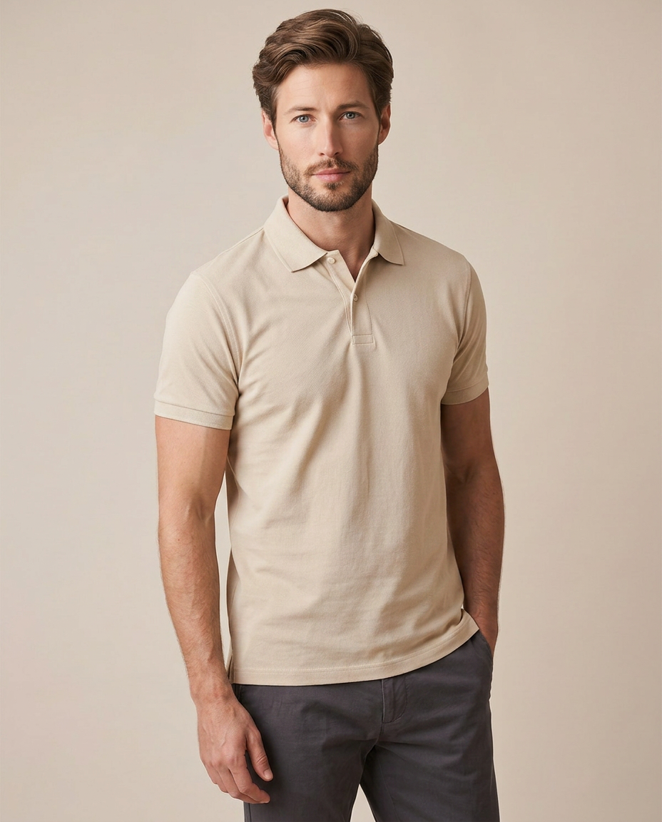 Everyday Cotton Polo - Beige