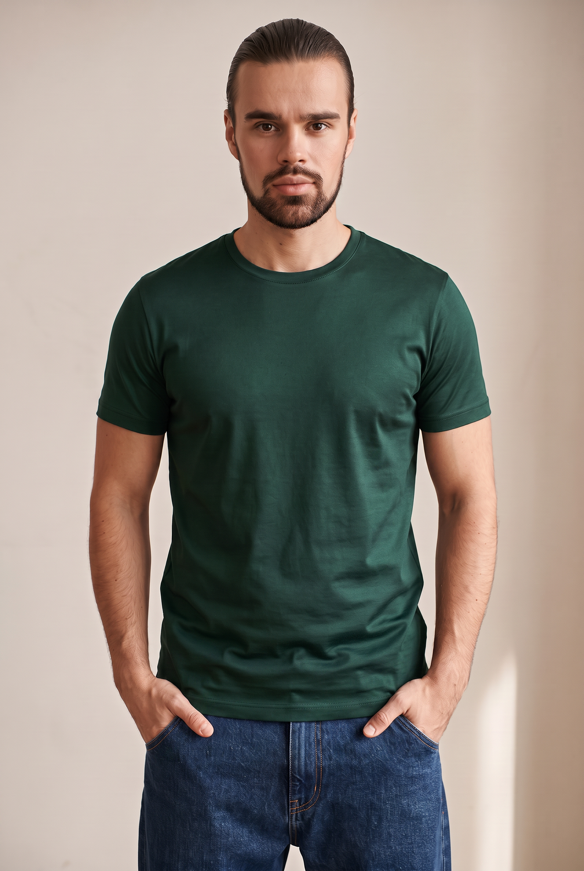 Mercerized Cotton Tee - Green