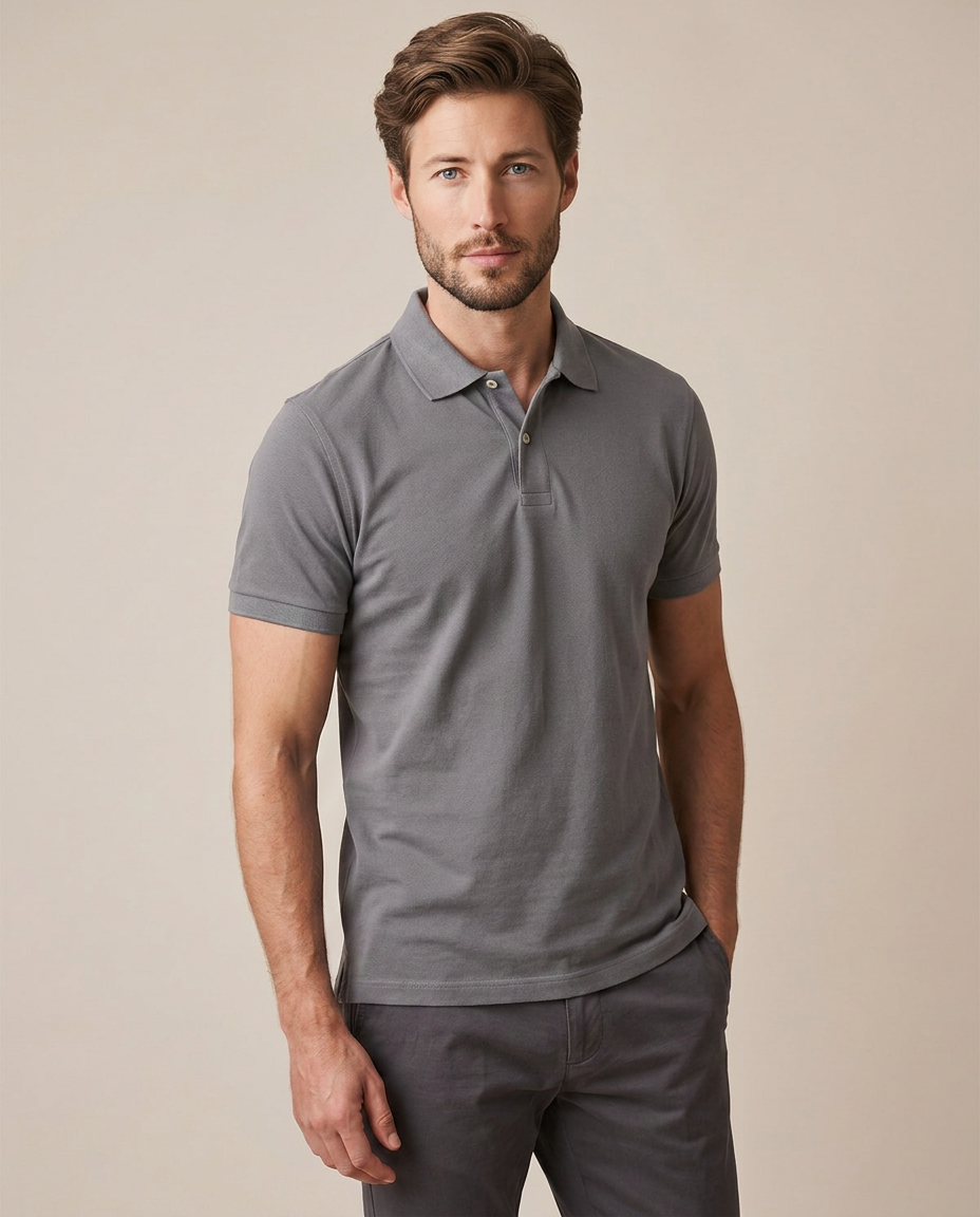 Everyday Cotton Polo - Grey