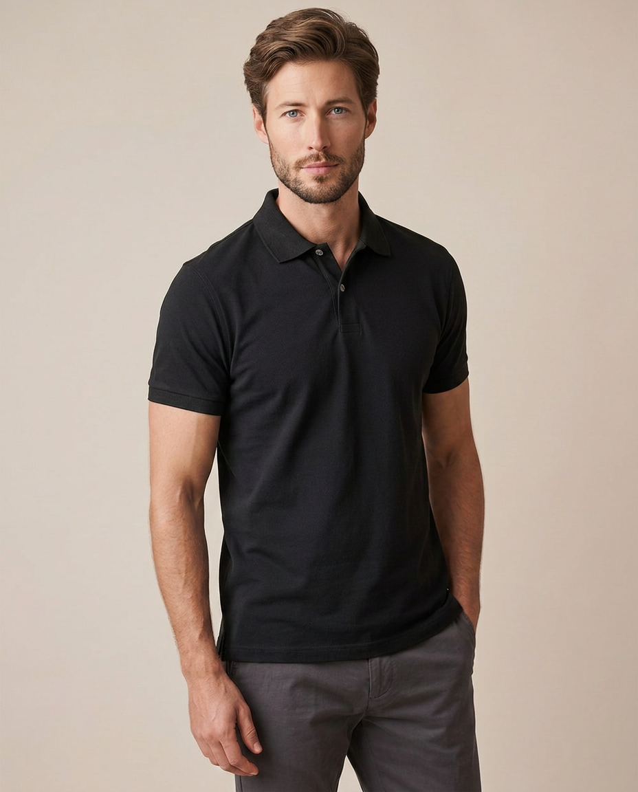 Everyday Cotton Polo - Black
