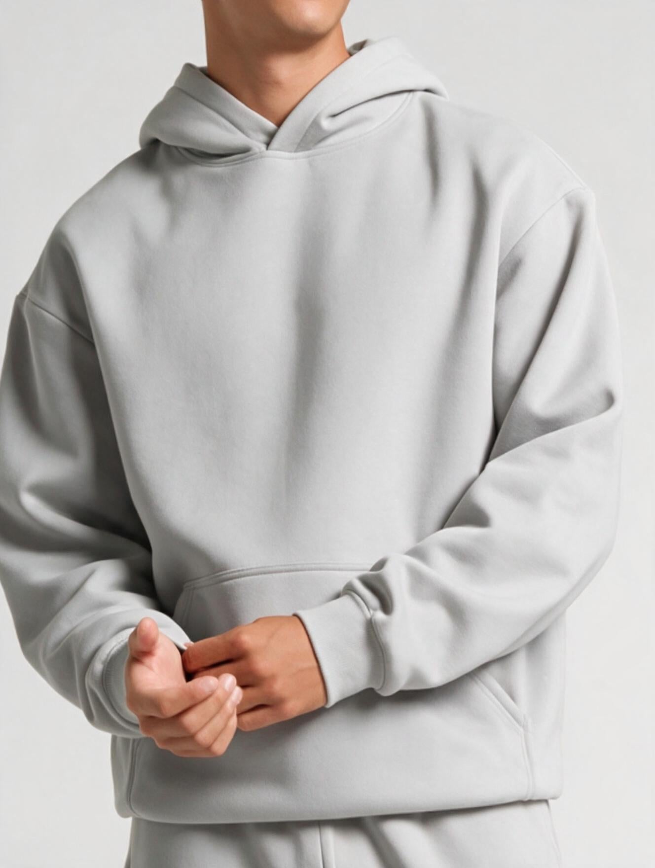 Heavyweight Hoodie - Light Grey - fixed