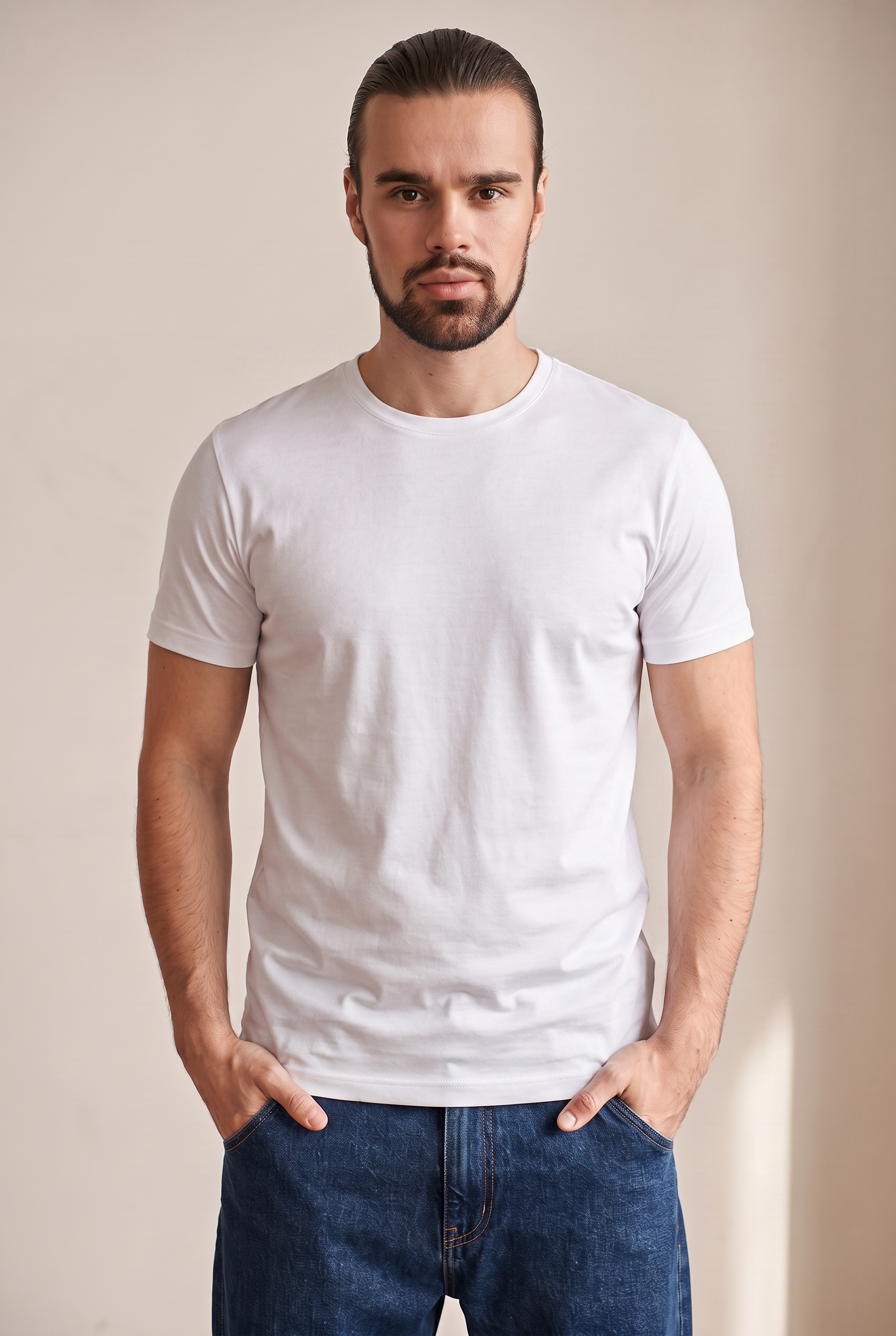 Mercerized Cotton Tee - White