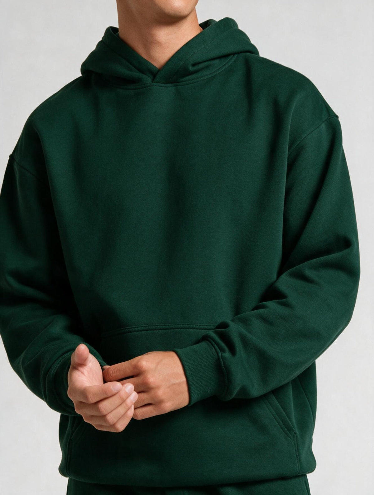 Heavyweight Hoodie - Dark Green - fixed