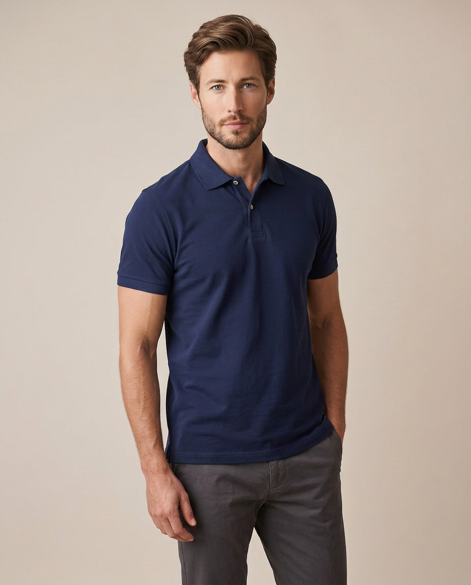 Everyday Cotton Polo - Navy