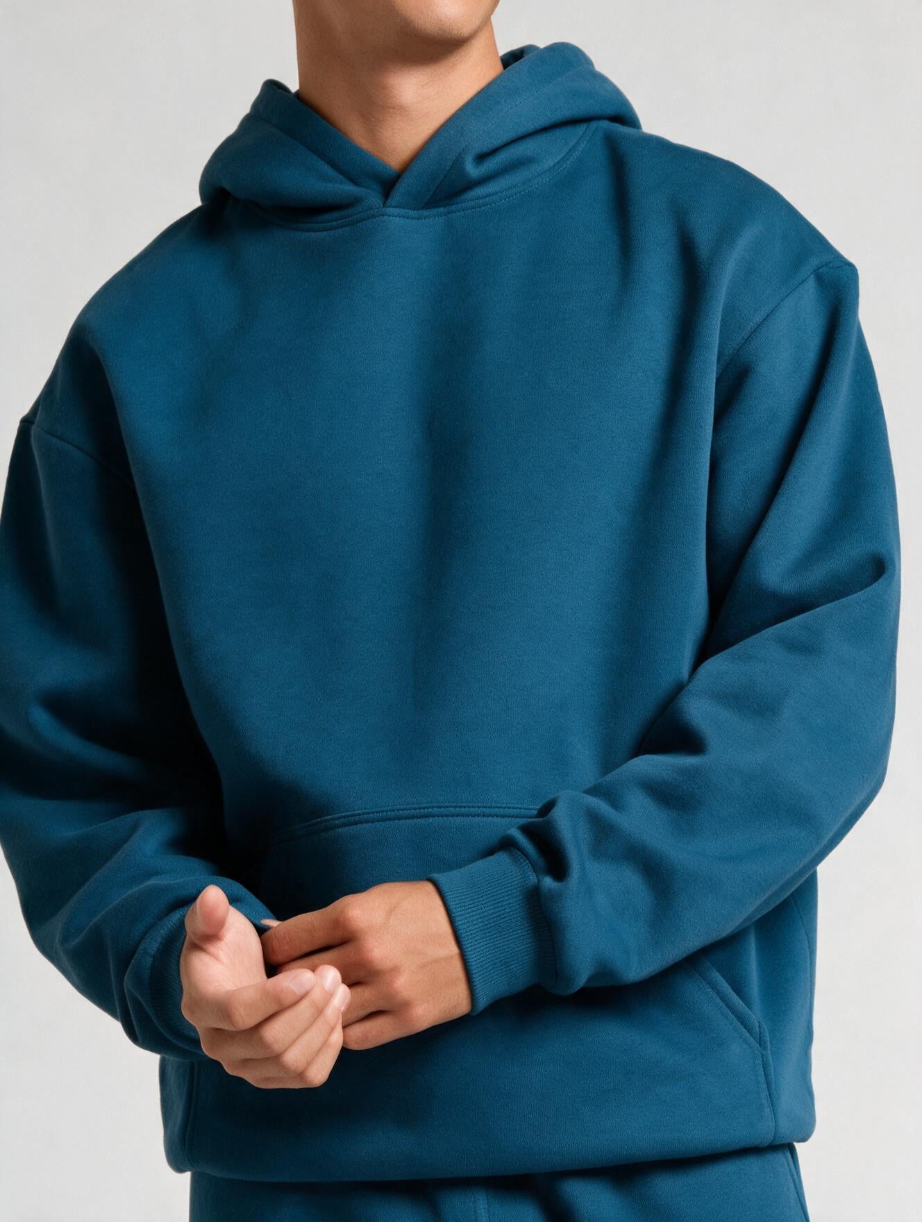 Heavyweight Hoodie - Ocean Blue - fixed