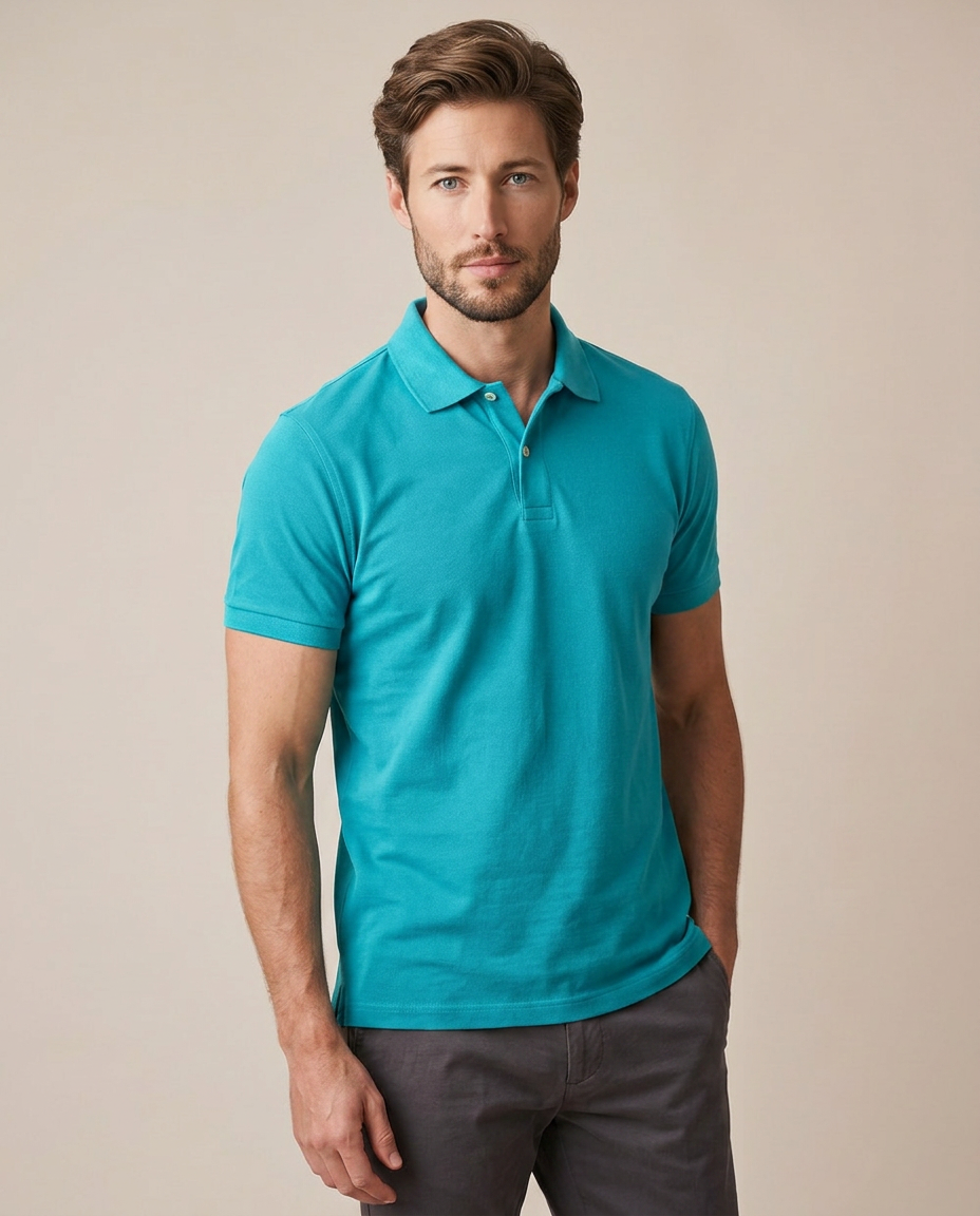 Everyday Cotton Polo - Turqoise